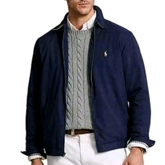 Polo Ralph Lauren Harrington Bi-Swing Jacket Navy Pony Logo Mens Size 2XL Tall - Picture 1 of 12